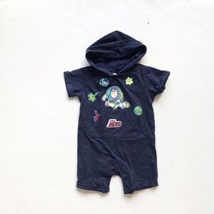 Disney Buzz Lightyear hooded romper EUC 6-12m